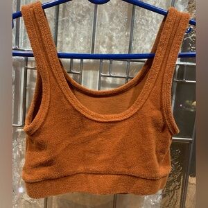 Aerie XS Warm Brown Cropped Top